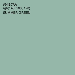 #94B7AA - Summer Green Color Image