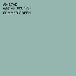 #94B7AD - Summer Green Color Image