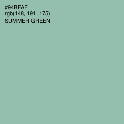 #94BFAF - Summer Green Color Image