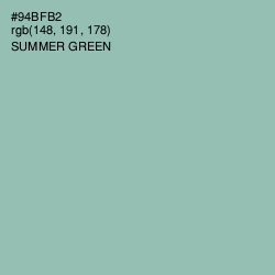 #94BFB2 - Summer Green Color Image