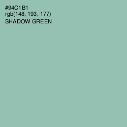 #94C1B1 - Shadow Green Color Image