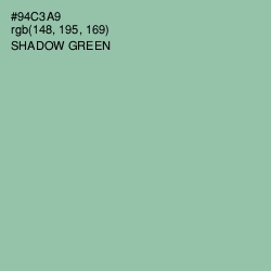 #94C3A9 - Shadow Green Color Image