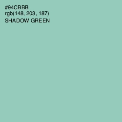 #94CBBB - Shadow Green Color Image