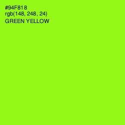 #94F818 - Green Yellow Color Image