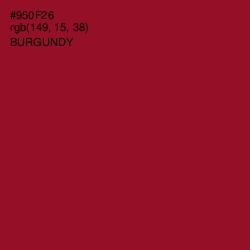 #950F26 - Burgundy Color Image