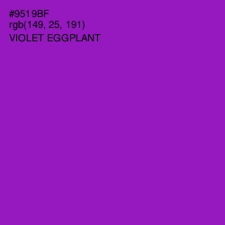 #9519BF - Violet Eggplant Color Image