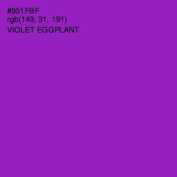 #951FBF - Violet Eggplant Color Image