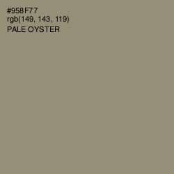 #958F77 - Pale Oyster Color Image