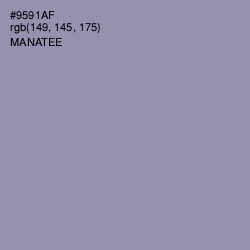 #9591AF - Manatee Color Image