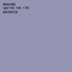 #9594B2 - Manatee Color Image