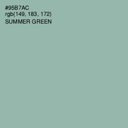 #95B7AC - Summer Green Color Image