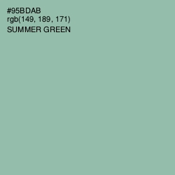 #95BDAB - Summer Green Color Image