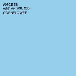 #95CEEB - Cornflower Color Image