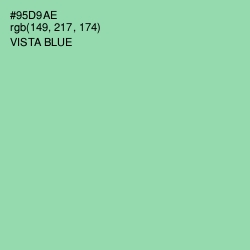 #95D9AE - Vista Blue Color Image