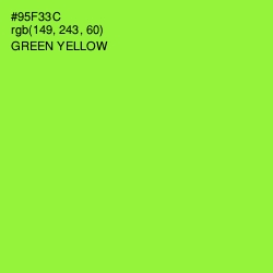 #95F33C - Green Yellow Color Image