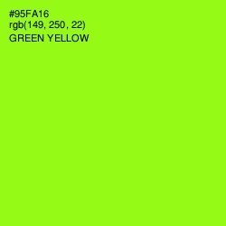 #95FA16 - Green Yellow Color Image