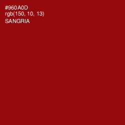 #960A0D - Sangria Color Image