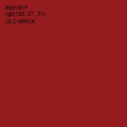 #961B1F - Old Brick Color Image