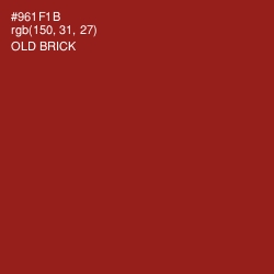 #961F1B - Old Brick Color Image