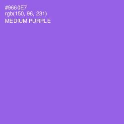 #9660E7 - Medium Purple Color Image