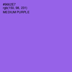 #9662E7 - Medium Purple Color Image