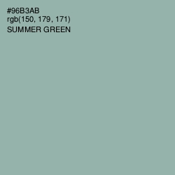 #96B3AB - Summer Green Color Image