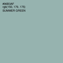 #96B3AF - Summer Green Color Image