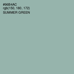 #96B4AC - Summer Green Color Image