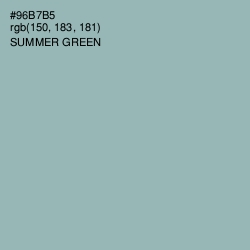 #96B7B5 - Summer Green Color Image