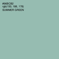 #96BCB2 - Summer Green Color Image