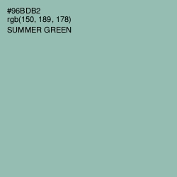 #96BDB2 - Summer Green Color Image