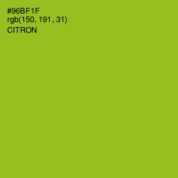 #96BF1F - Citron Color Image