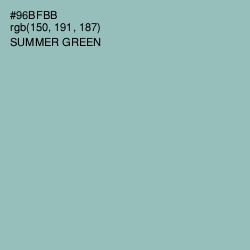 #96BFBB - Summer Green Color Image