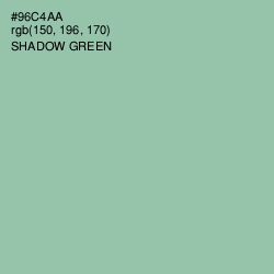 #96C4AA - Shadow Green Color Image