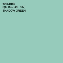 #96CBBB - Shadow Green Color Image