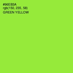 #96EB3A - Green Yellow Color Image