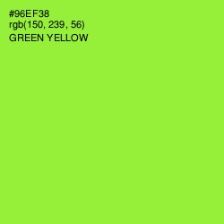 #96EF38 - Green Yellow Color Image