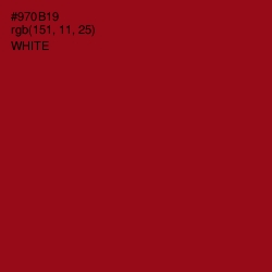 #970B19 - Carmine Color Image