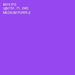 #9747F0 - Medium Purple Color Image