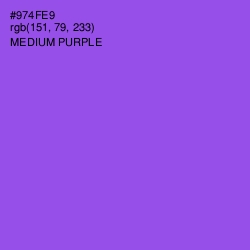 #974FE9 - Medium Purple Color Image
