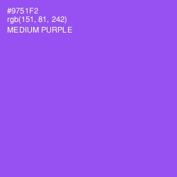 #9751F2 - Medium Purple Color Image