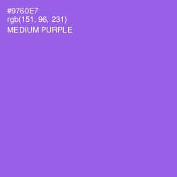 #9760E7 - Medium Purple Color Image