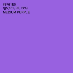 #9761E0 - Medium Purple Color Image