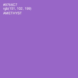 #9766C7 - Amethyst Color Image