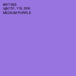 #9774E0 - Medium Purple Color Image