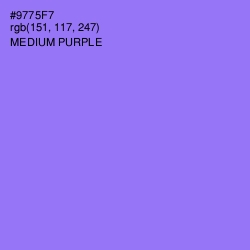 #9775F7 - Medium Purple Color Image