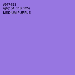 #9776E1 - Medium Purple Color Image