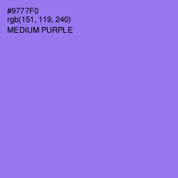 #9777F0 - Medium Purple Color Image