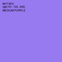 #977AF0 - Medium Purple Color Image