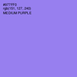 #977FF0 - Medium Purple Color Image